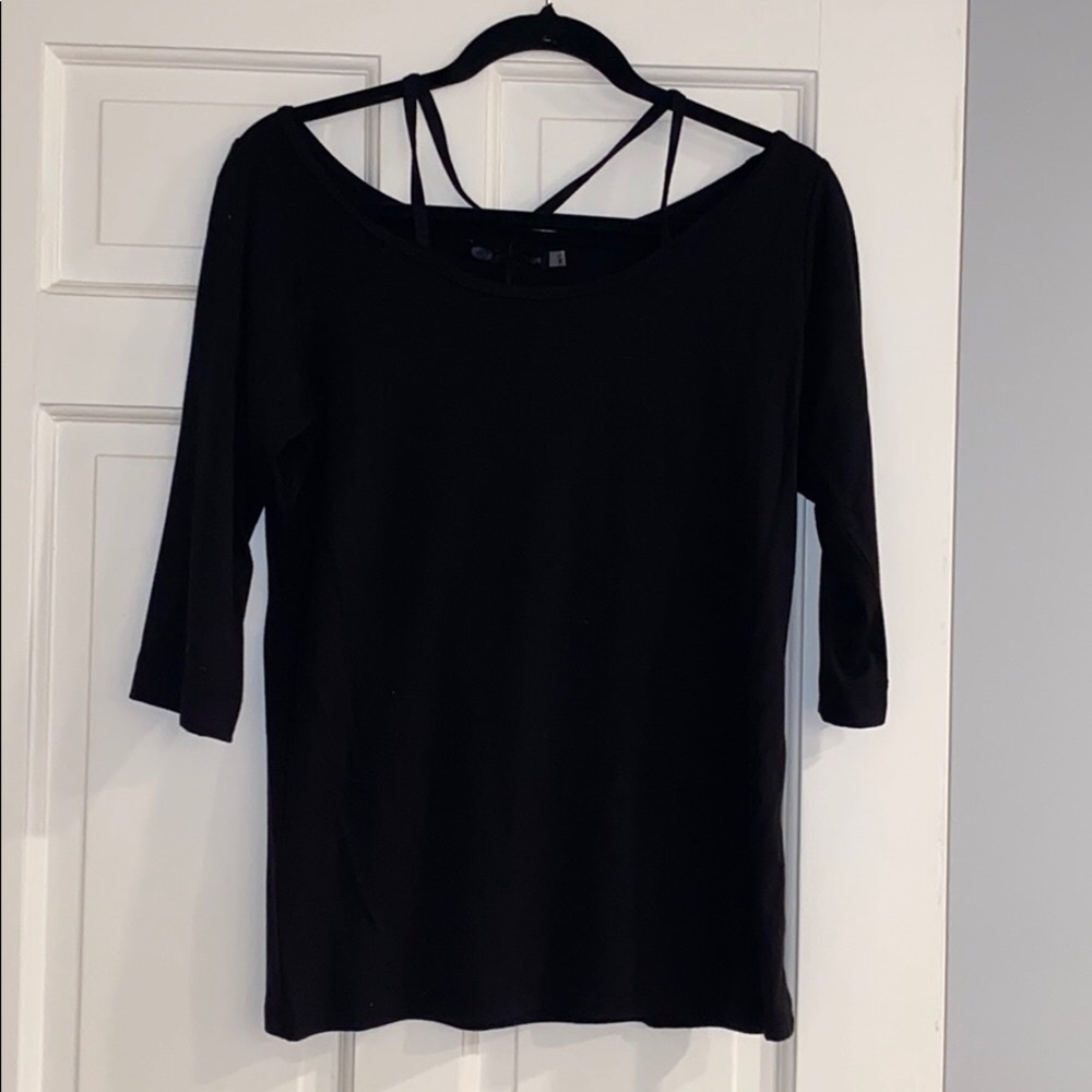 Black 3/4 Quarter Sleeve Shirt